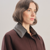 Urban Additional Collar - Waxed Canvas Jacket / Chocolate Brown
