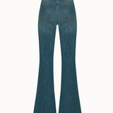 Flared High Rise Blue Jeans