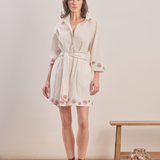 Rosewood - Embroidered Mini Shirt Dress