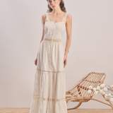 Soft Rose - Embroidered Cotton Maxi Dress