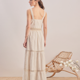 Soft Rose - Embroidered Cotton Maxi Dress