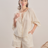 Soft Rose - Embroidered Cotton Shorts