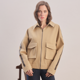 Urban - Leather Trimmed Bomber Jacket
