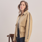 Urban - Leather Trimmed Bomber Jacket