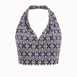 Violet - Embroidered Crop Top