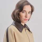 Urban Additional Collar - Leather Trimmed Bomber Jacket