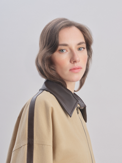 Urban Additional Collar - Leather Trimmed Bomber Jacket